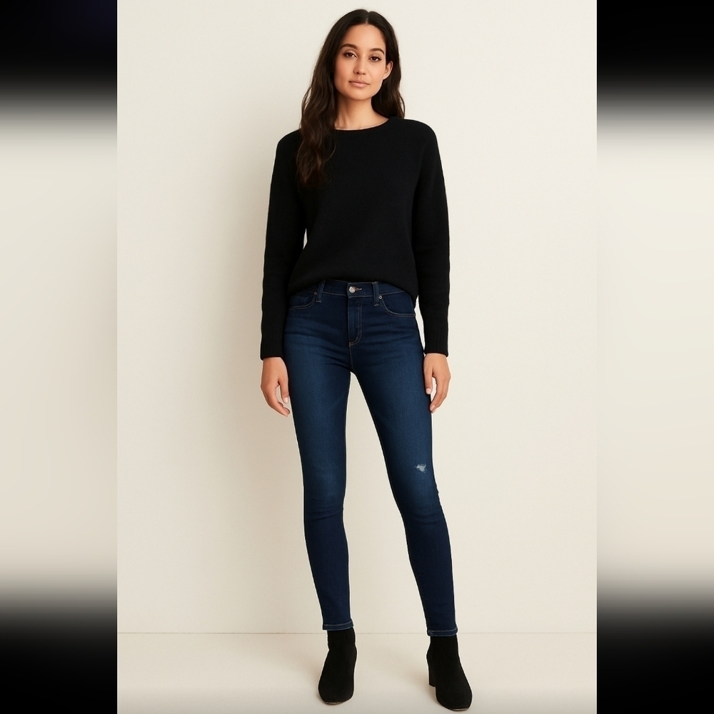 Madewell Women's Dark Wash Denim 9' High Rise Skinny Classic Minimalist Jean 29